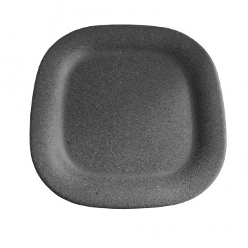 Plato cuadrado 8" melamina gray granite 
