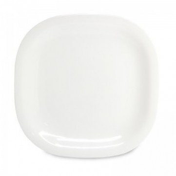 Plato cuadrado 8" melamina blanca