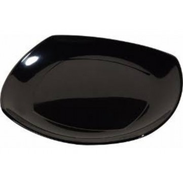 Plato cuadrado coupe 10" melamina negra brillante