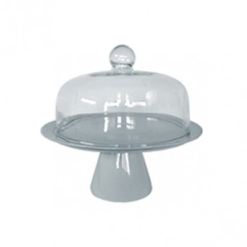 Pastelera  36cm c/base y campana de vidrio 