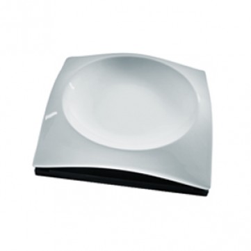 Plato cuadrado con base 26x26cm curve