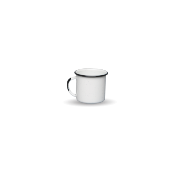 Taza cafe 360ml peltre blanco